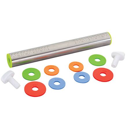 Stainless Steel Adjustable Rolling Pin with Rings-372022