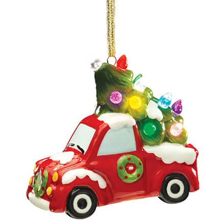 Lighted Red Truck Ornament by Holiday Peak™-372227
