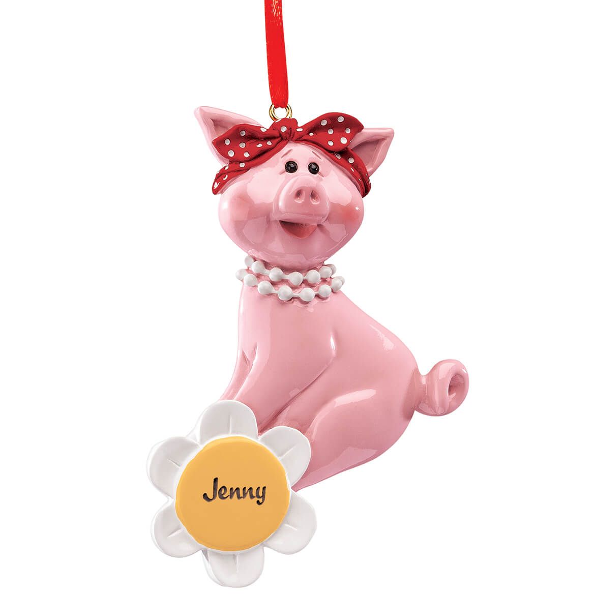 Personalized Daisy Pig Ornament + '-' + 372231
