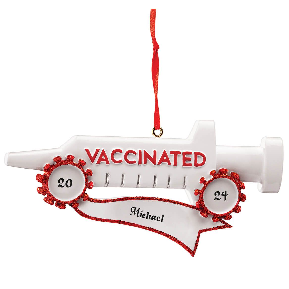 Personalized Vaccinated Ornament + '-' + 372233