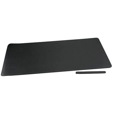 Black Faux Leather Desk Mat-372307