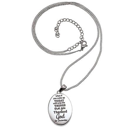 Personalized Thank God for Yesterday Oval Necklace-372340