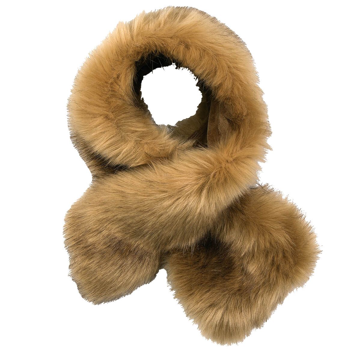 Faux Fur Stole Pull-Through Scarf + '-' + 372345