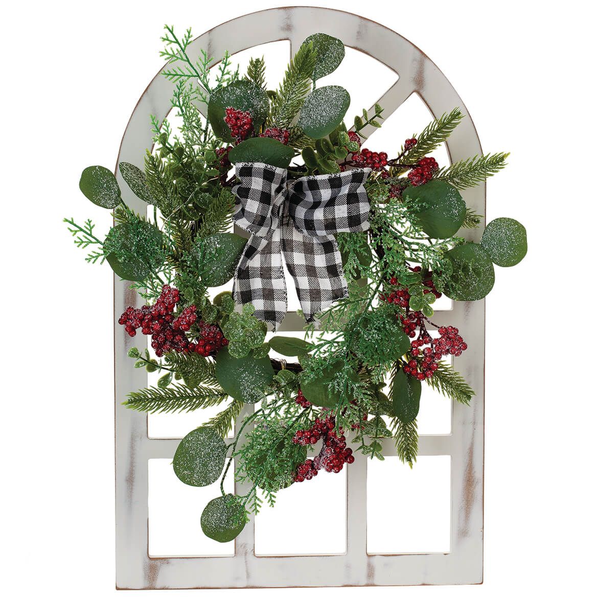 Christmas Window Frame with Eucalyptus Wreath + '-' + 372440
