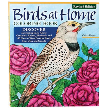 Birds at Home: 50 State Birds & Flowers Coloring Book-372562