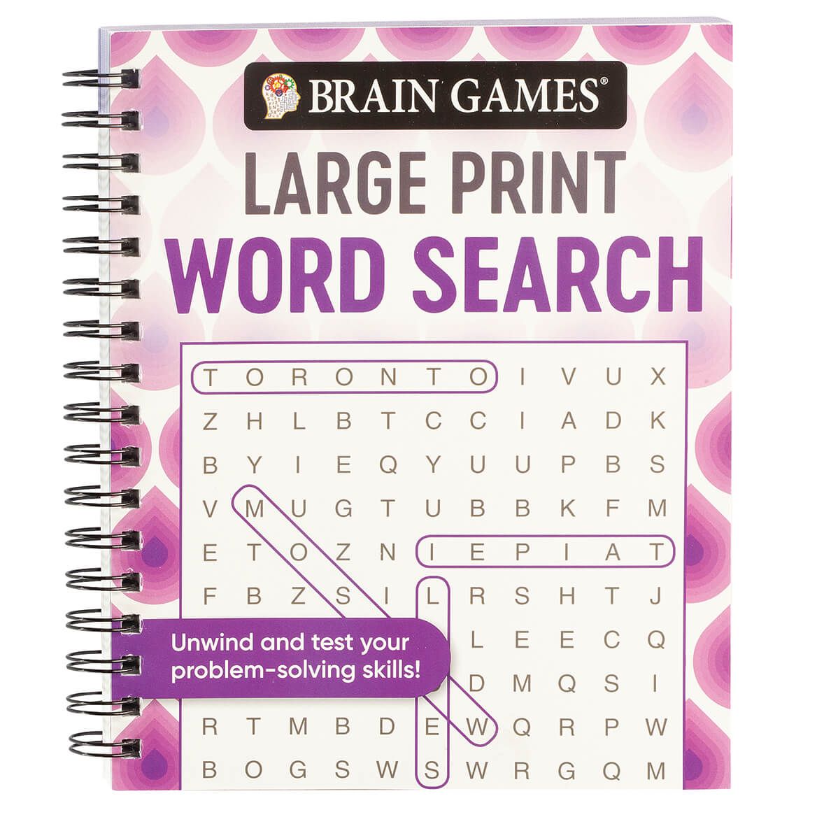 Brain Games® Swirls Design Large Print Word Search Puzzles + '-' + 372568