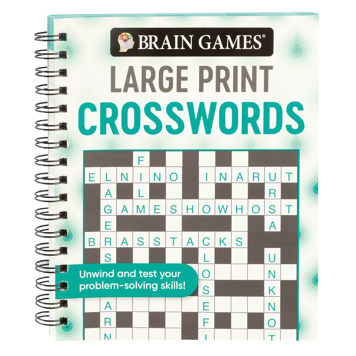 Brain Games® Swirls Design Large Print Crossword Puzzles + '-' + 372570