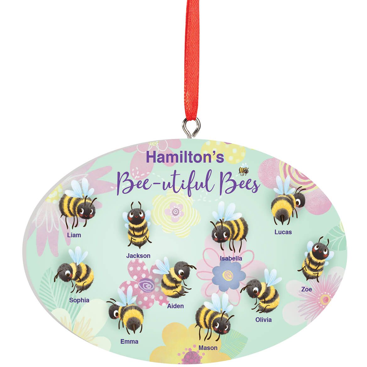 Personalized Beautiful Bees Ornament + '-' + 372596
