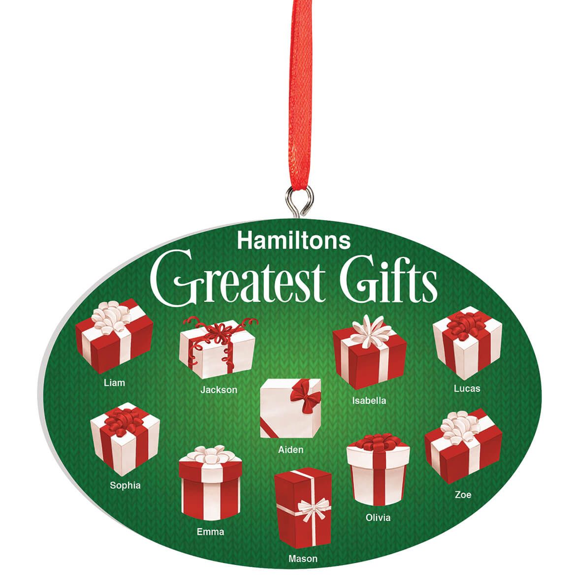 Personalized Greatest Gifts Ornament + '-' + 372597