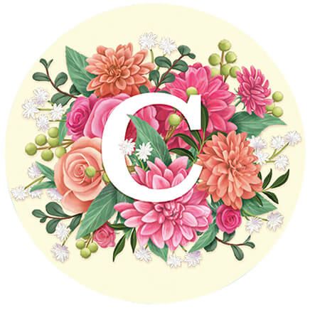 Personalized Floral Initial Envelope Seals, Set of 48-372601