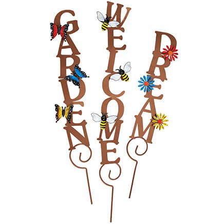 Metal Word Garden Stakes by Fox River™ Creations, Set of 3-372628