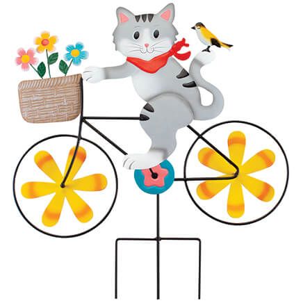 Metal Kitten on Bike Spinner Stake by Fox River™ Creations-372632