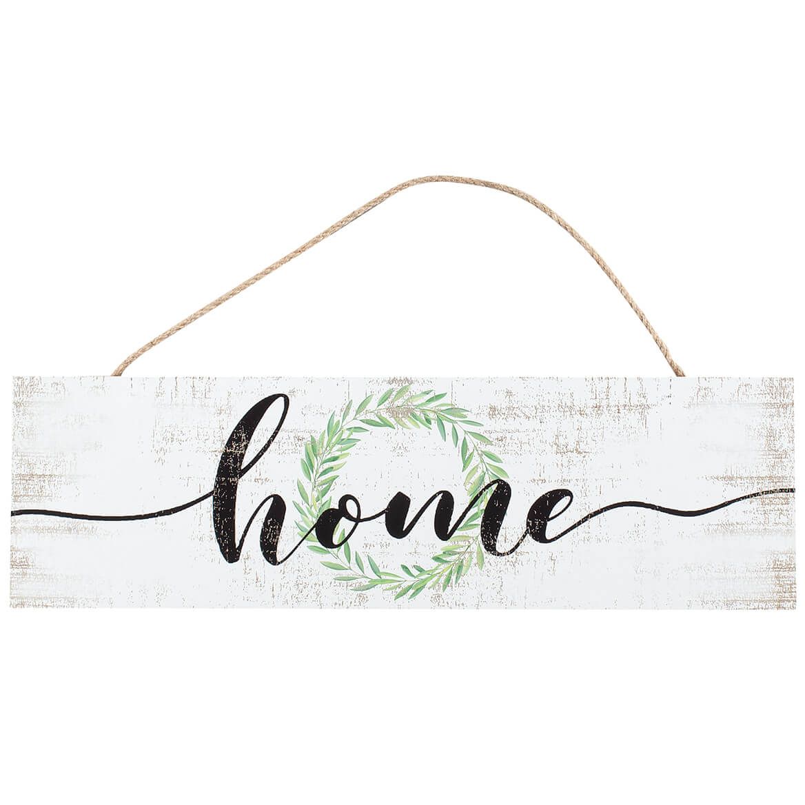 Home Plaque with Leaf Wreath + '-' + 372679