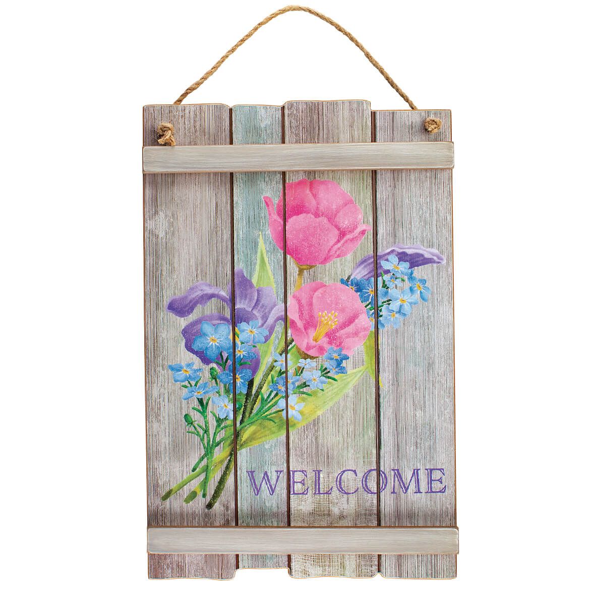 Welcome Tulip and Iris Pallet Sign by Holiday Peak™ + '-' + 372680