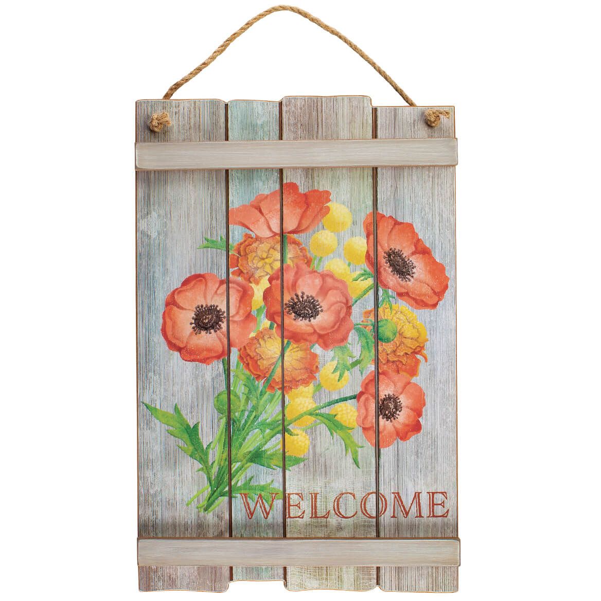 Welcome Poppy and Marigold Pallet Sign by Holiday Peak™ + '-' + 372682