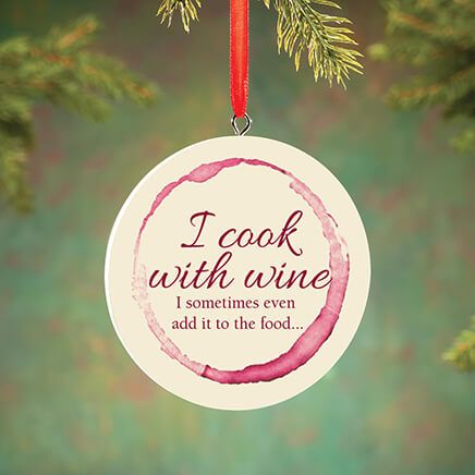 Personalized I Cook With Wine Ornament-372723
