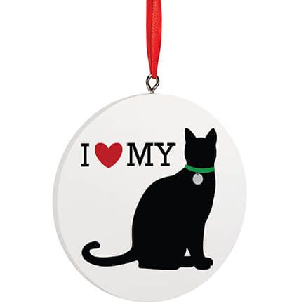 Personalized I Love My Cat Ornament-372728