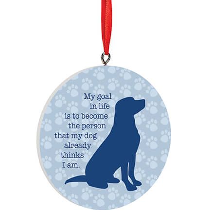 Personalized Dog Life Goals Ornament-372730