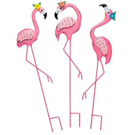 Metal Flamingo Stakes by Fox River™ Creations, Set of 3-372751