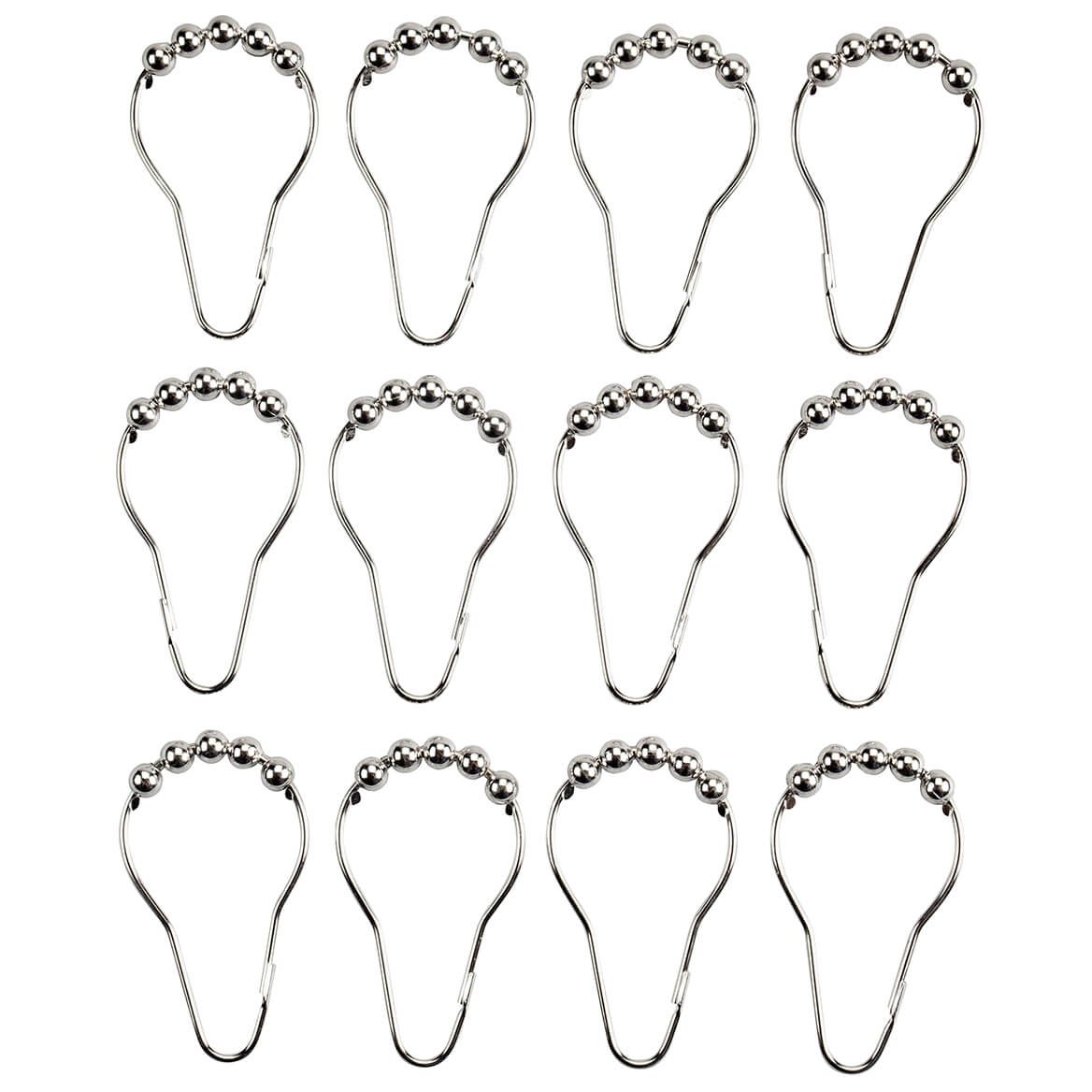 Stainless Steel Shower Curtain Rings, Set of 12 + '-' + 372839