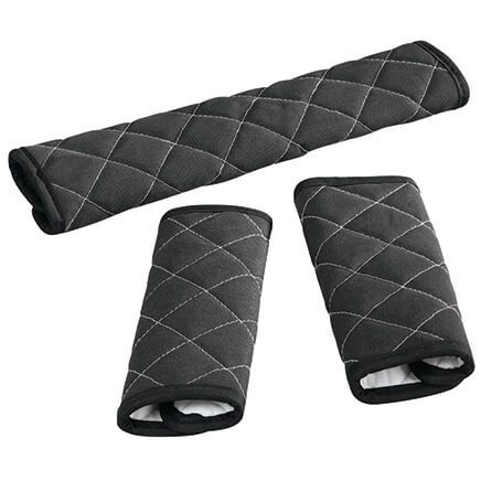 Black Quilted Appliance Handle Covers, Set of 3-372847