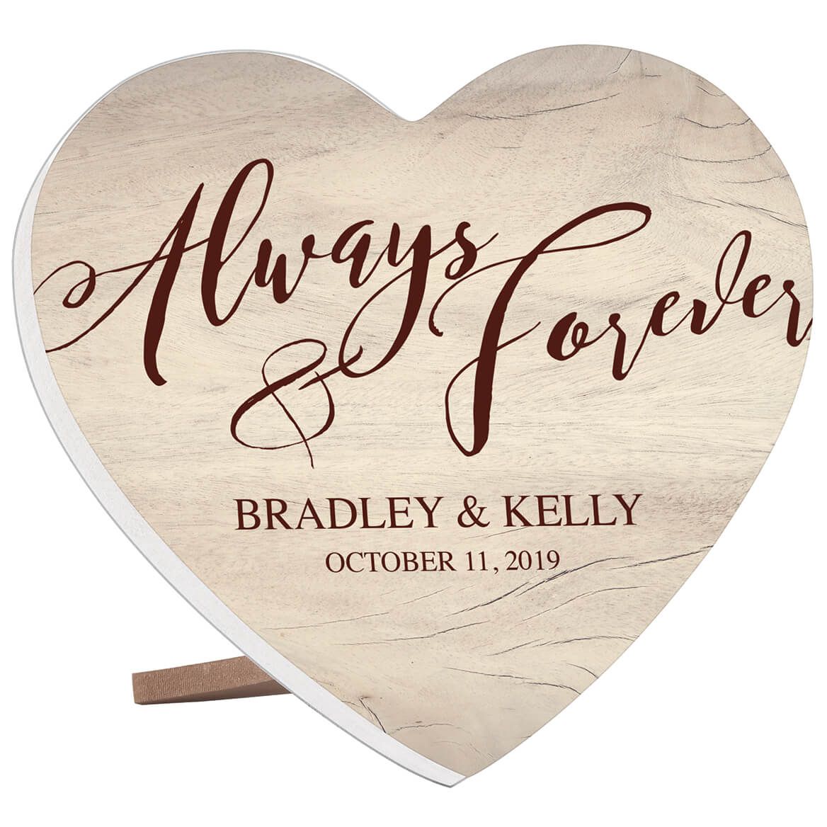 Personalized "Always & Forever" Heart Table Sitter + '-' + 372916