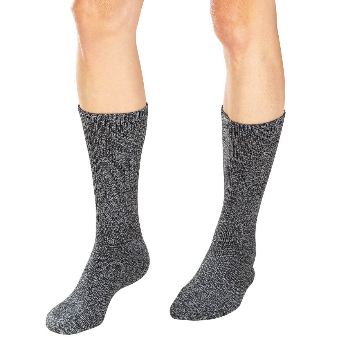 Silver Steps™ Twisted Yarn Cozy Diabetic Socks, 2 Pairs + '-' + 372981
