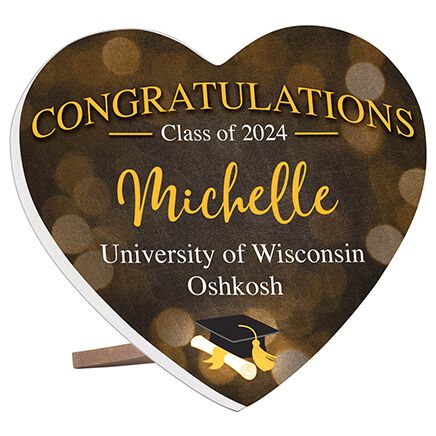 Personalized Graduation Heart Table Sitter-373008