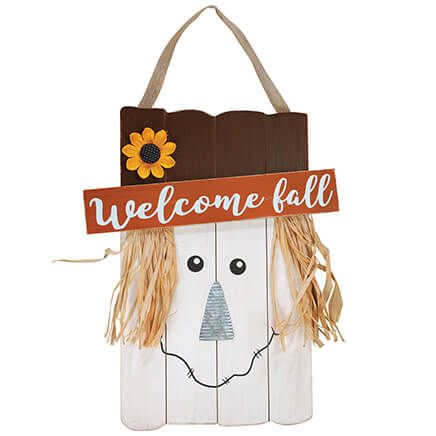 Welcome Fall Scarecrow Hanger by Holiday Peak™-373024