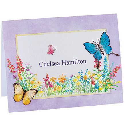 Personalized Butterfly Note Cards, Set of 20-373028