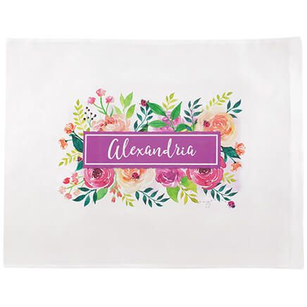 Personalized Watercolor Floral Pillowcase-373526