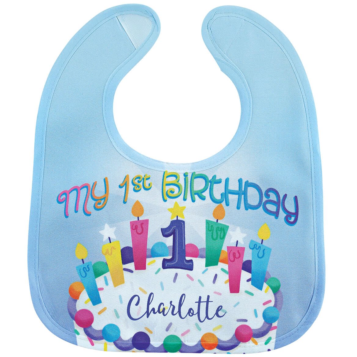 Personalized Baby's First Birthday Bib + '-' + 373528