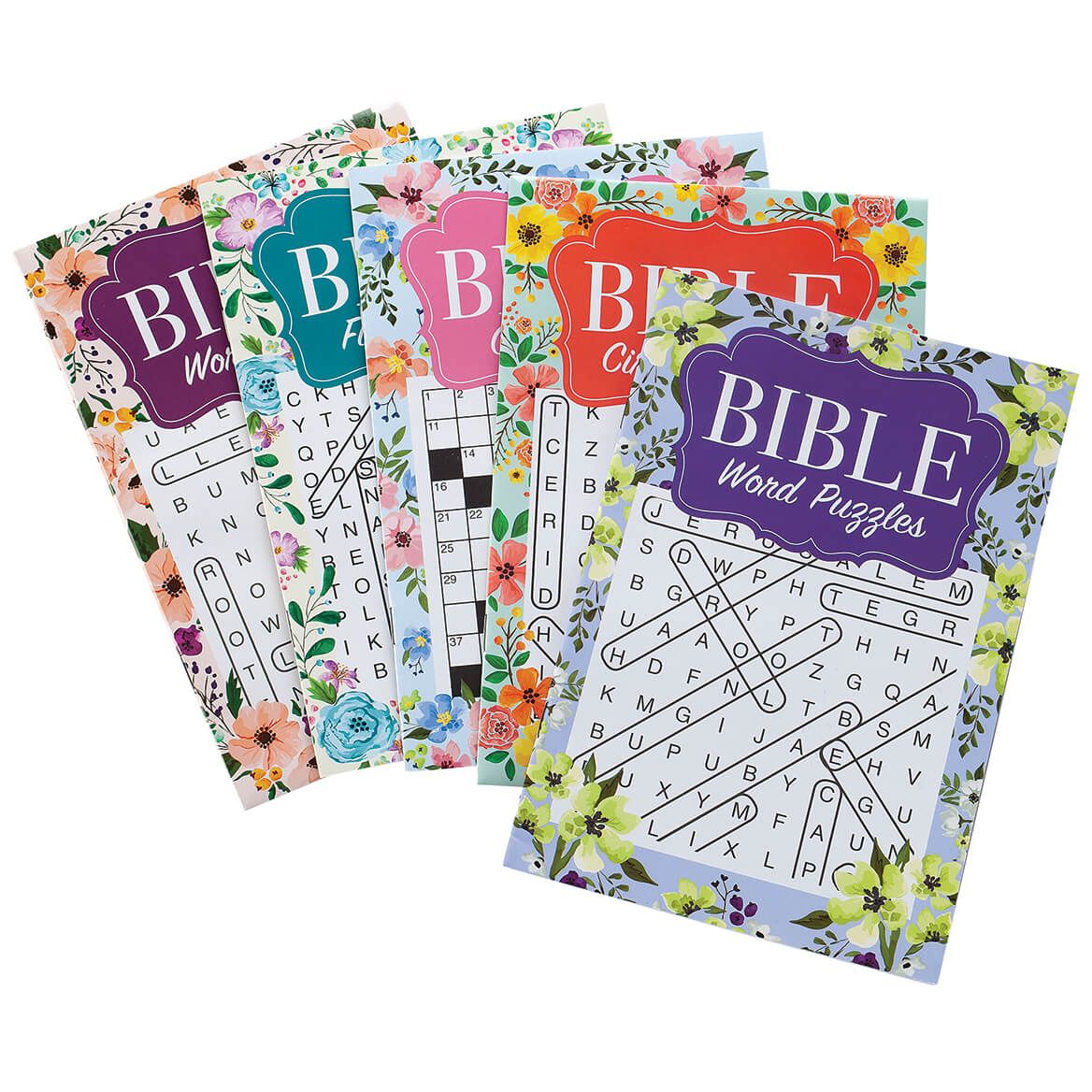 Flower Bible Word Puzzles, Set of 5 + '-' + 373534
