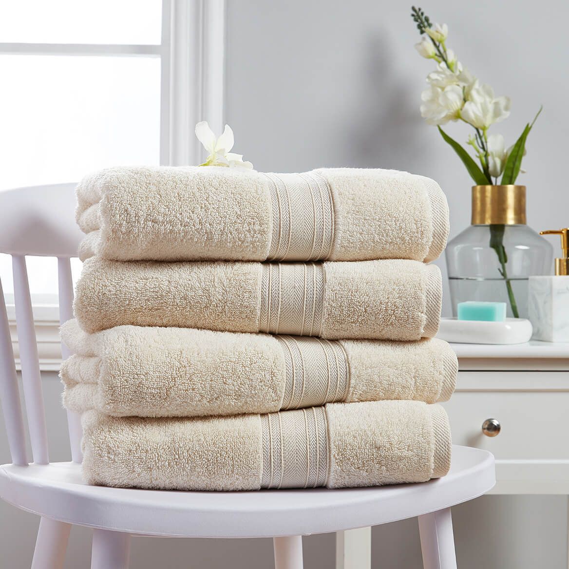 Cotton Spa Collection Oversized 4 Piece Bath Towel Set