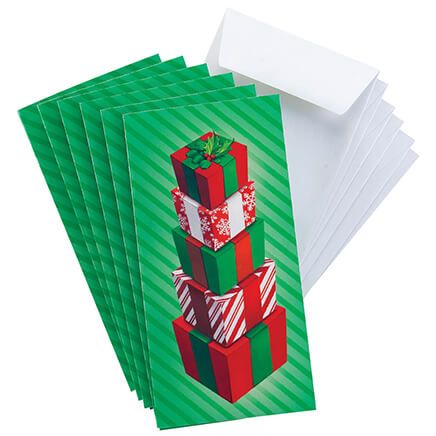 Christmas Present Money Card Holders, Set of 6-373638
