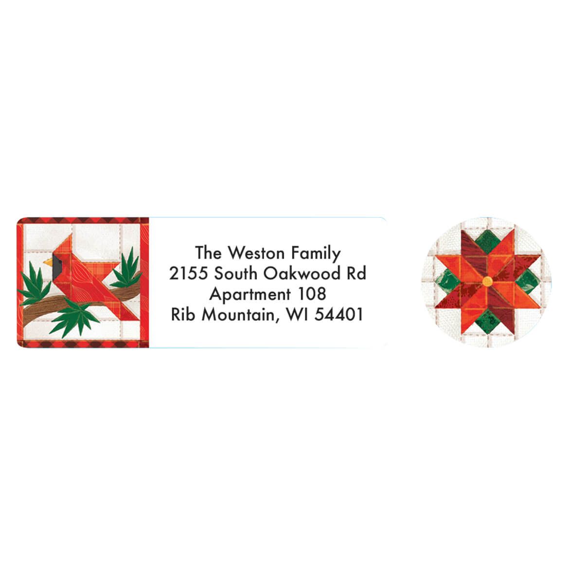 Personalized Christmas Quilt Labels and Seals, Set of 20 + '-' + 373640