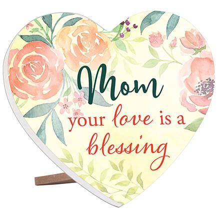 Personalized "Your Love is a Blessing" Heart Table Sitter-373656