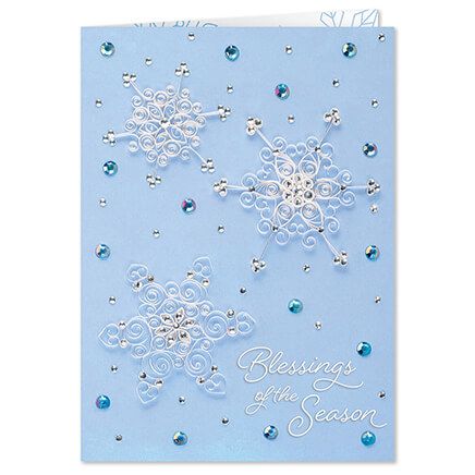 Personalized Elegant Snowflake Collage Card-373675