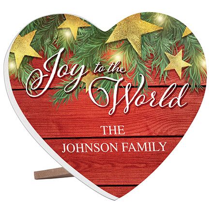 Personalized Christmas Themed Heart Table Sitter-373680