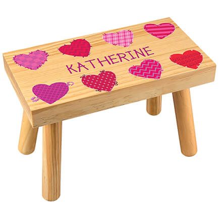 Personalized Heart-Themed Children's Step Stool-373822