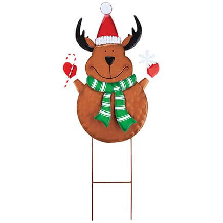 Santa Reindeer Decorative Lawn Stake by Fox River™ Creations-373846