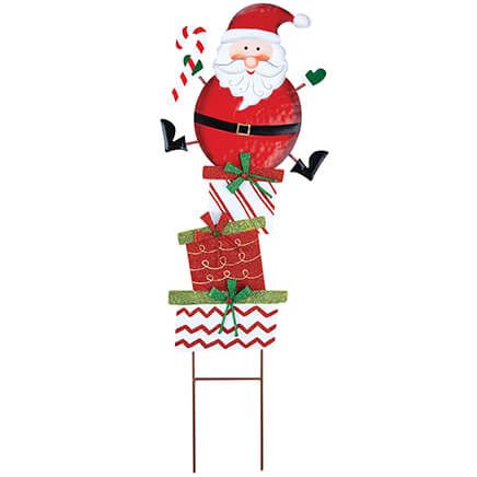 Santa on Presents Decorative Lawn Stake by Fox River™ Creations-373849