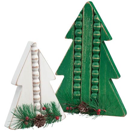 Wood Christmas Trees by Holiday Peak™, Set of 2-373859