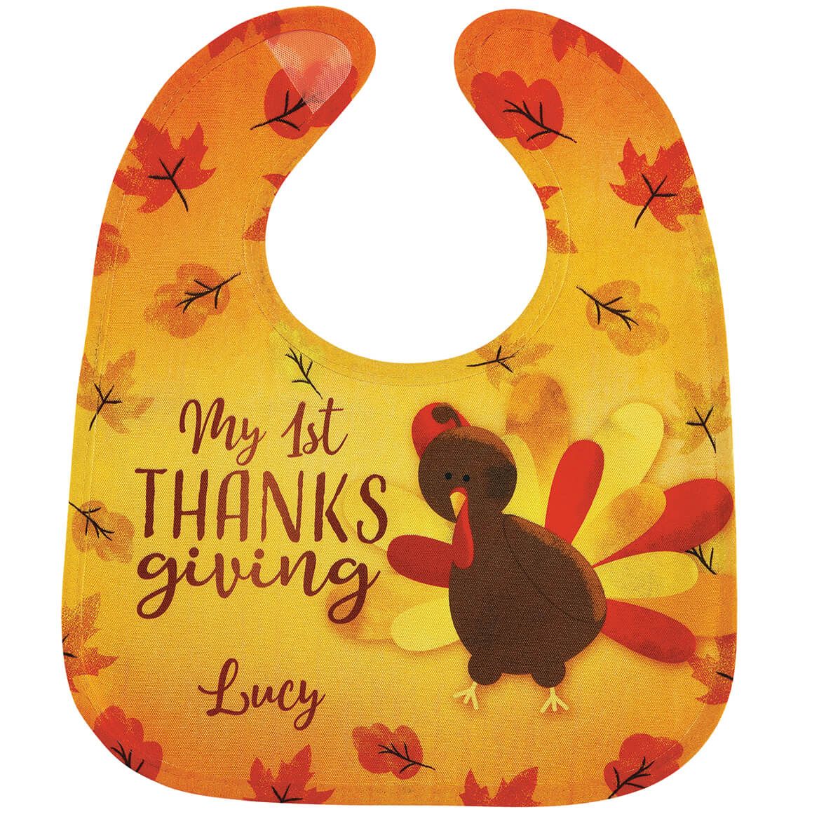 Personalized Baby's First Thanksgiving Bib + '-' + 373862