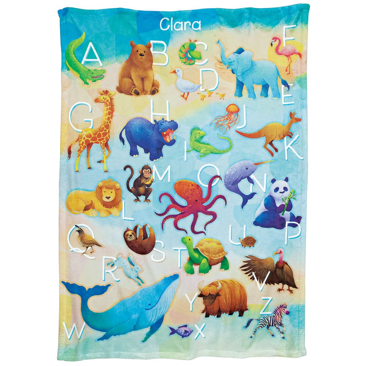 Personalized Animal Alphabet Children's Blanket + '-' + 373886