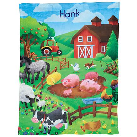 Personalized Farm-Themed Children's Blanket-373888