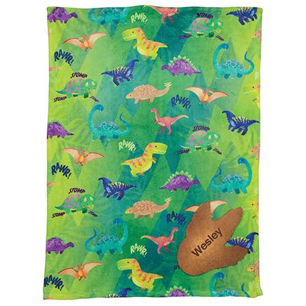 Personalized Dinosaur Children's Blanket-373929