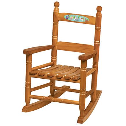 Personalized Llama-Themed Children's Rocking Chair-373933