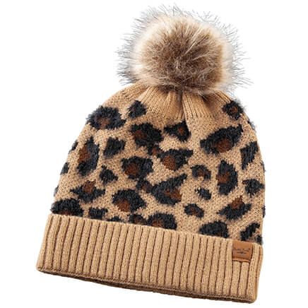 Britt's Knits® Snow Leopard Pom Hat-373979