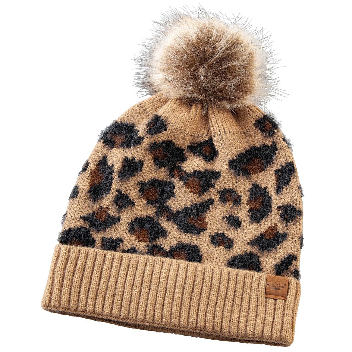 Britt's Knits® Snow Leopard Pom Hat + '-' + 373979